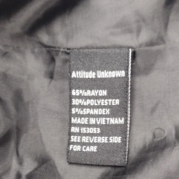 Attitude Unknown Chic Black Double-Breasted Blazer with Gold Accents - Picture 13 of 16